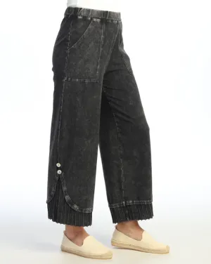 Rib Contrast & Button Pant
