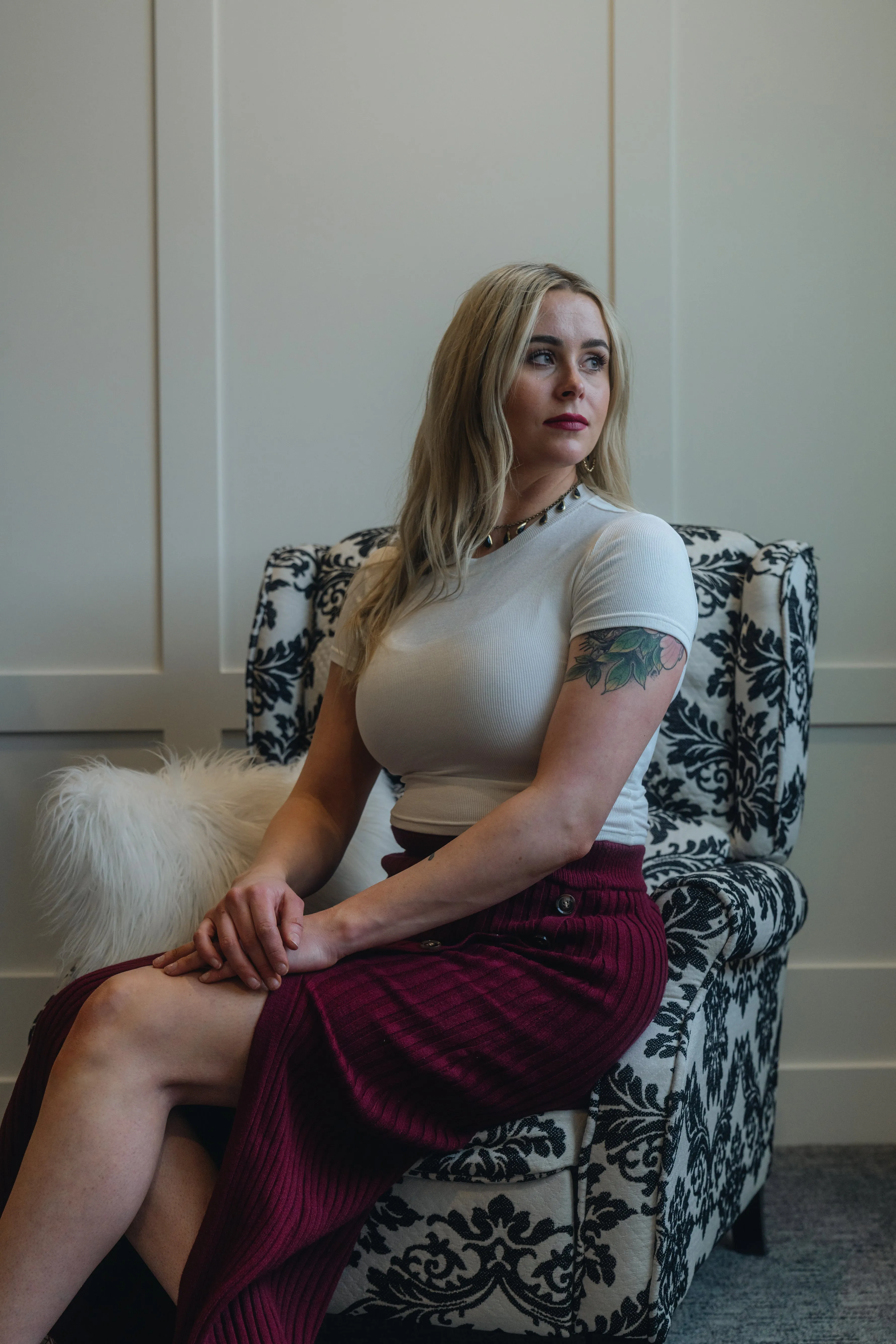 Ribbed Sweater Midi Skirt My Store