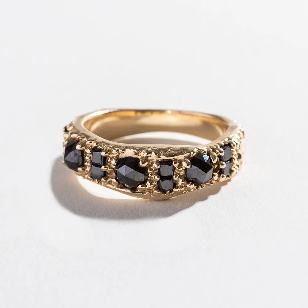 RING OF THE NILE | 14K GOLD & BLACK DIAMONDS