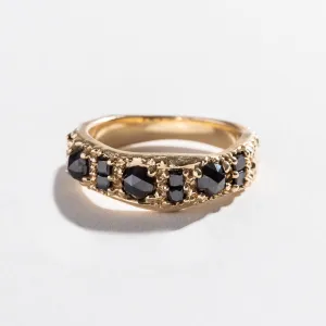 RING OF THE NILE | 14K GOLD & BLACK DIAMONDS