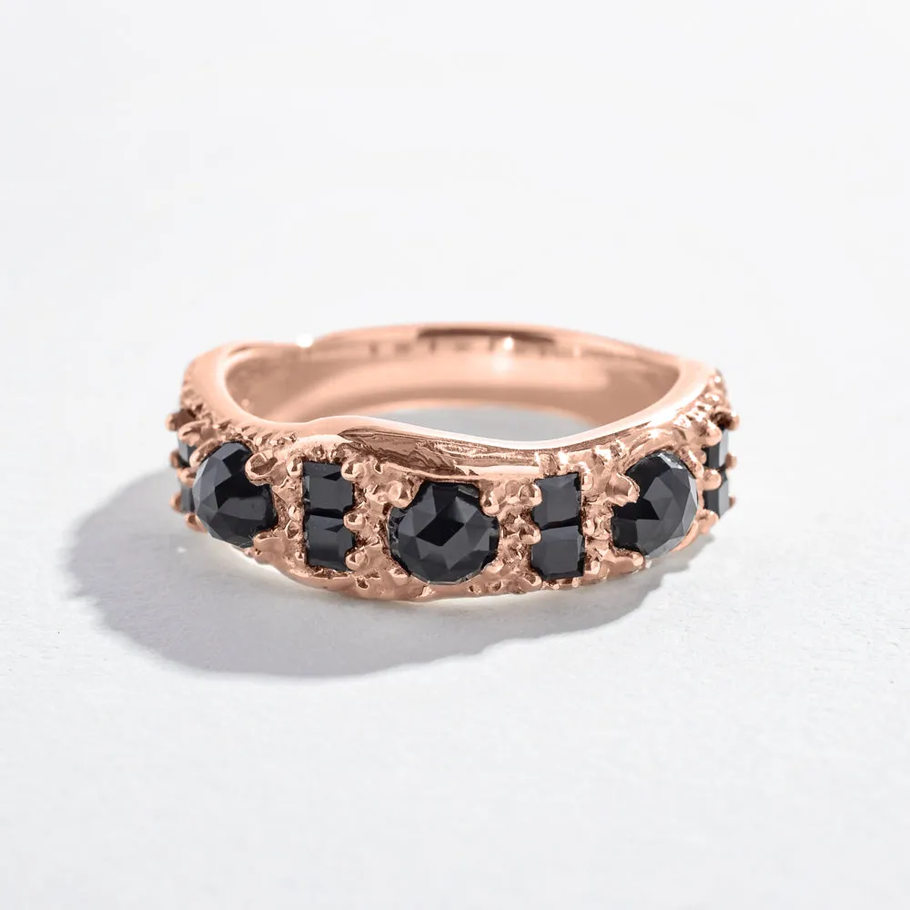 RING OF THE NILE | 14K GOLD & BLACK DIAMONDS