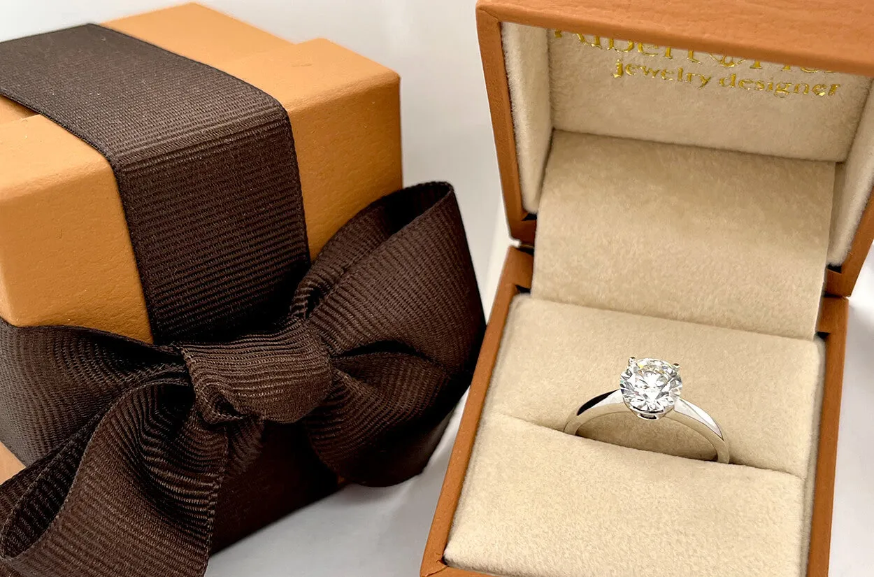 Ring Platinum GIA Round Diamond 1.36cts Solitaire