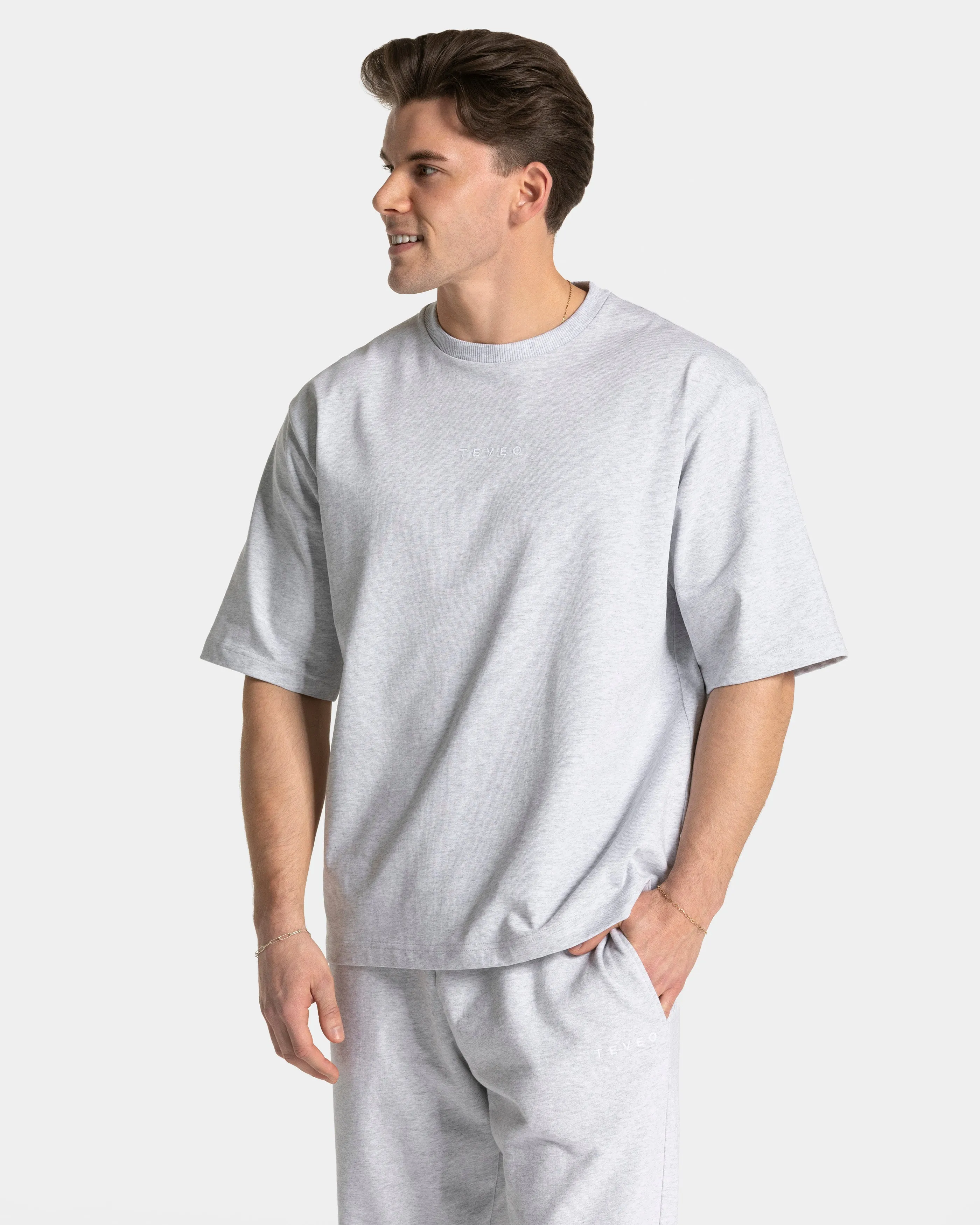 RI’VAIV Oversized T-Shirt Men "Hellgrau"