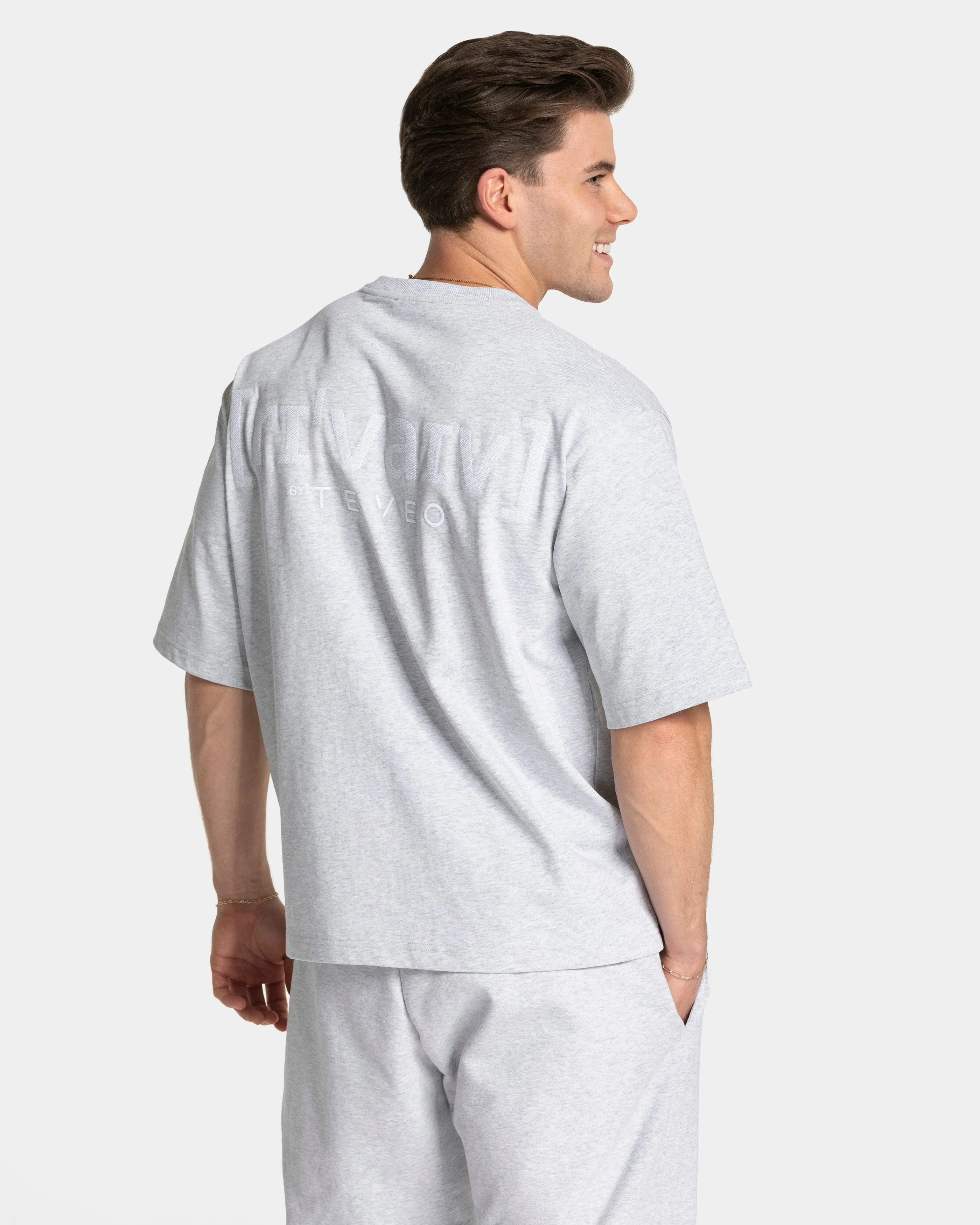 RI’VAIV Oversized T-Shirt Men "Hellgrau"