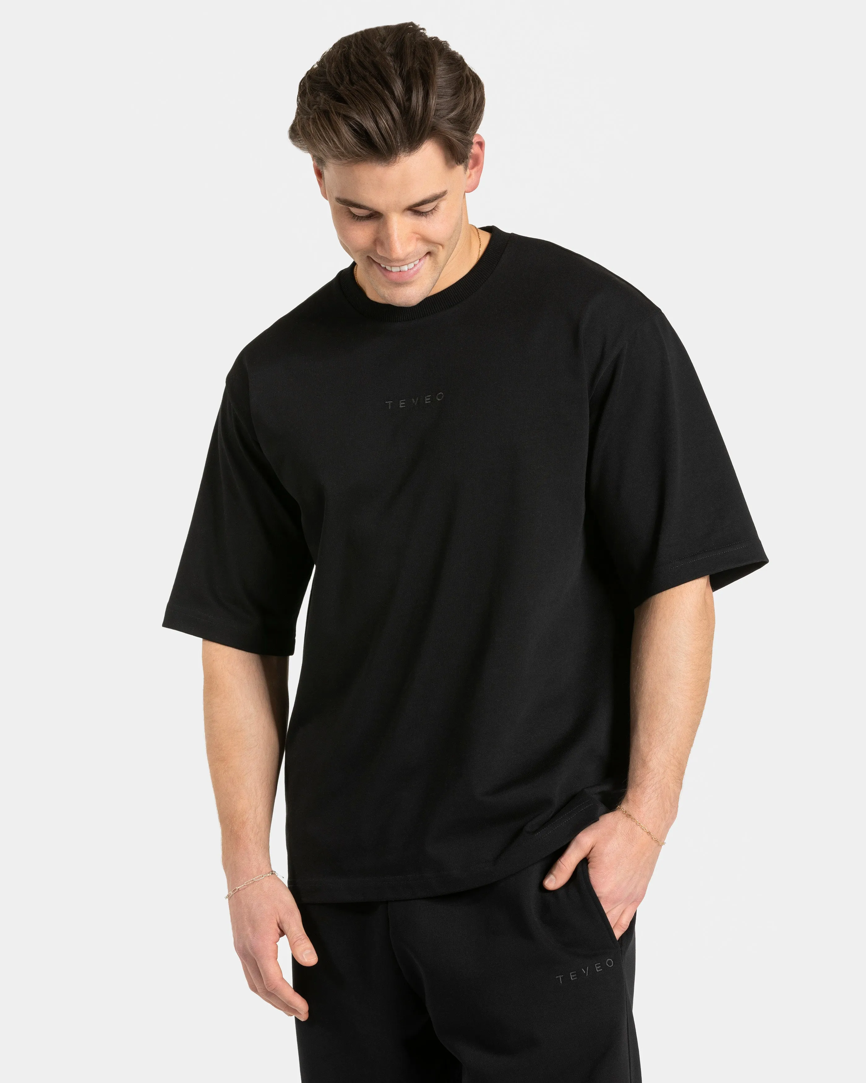 RI’VAIV Oversized T-Shirt Men "Schwarz"