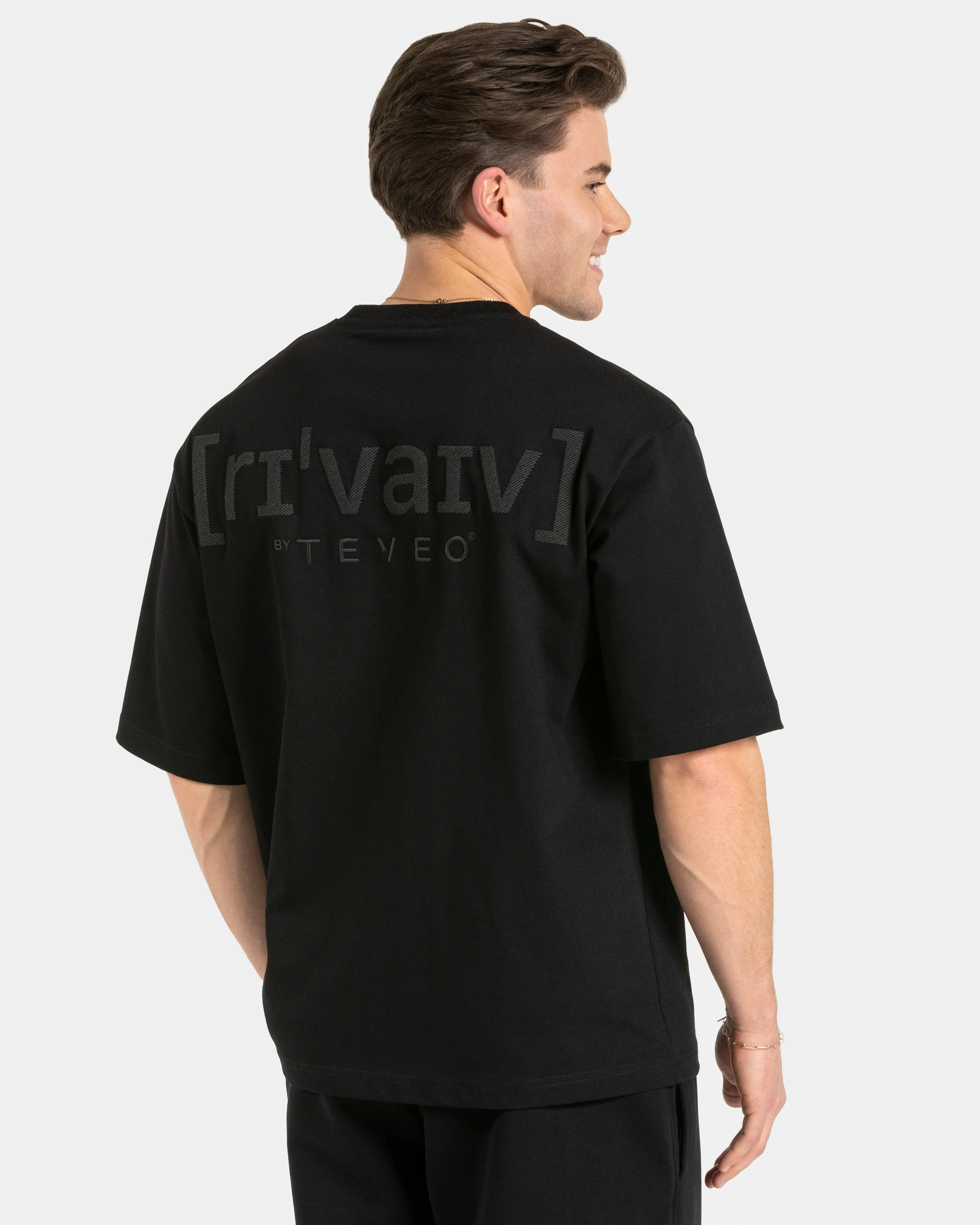 RI’VAIV Oversized T-Shirt Men "Schwarz"