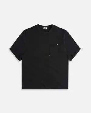 Rivet Pocket Oversized Tee - Black