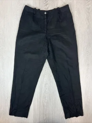 Rodney Clark Womens Black Linen Pants Size 12