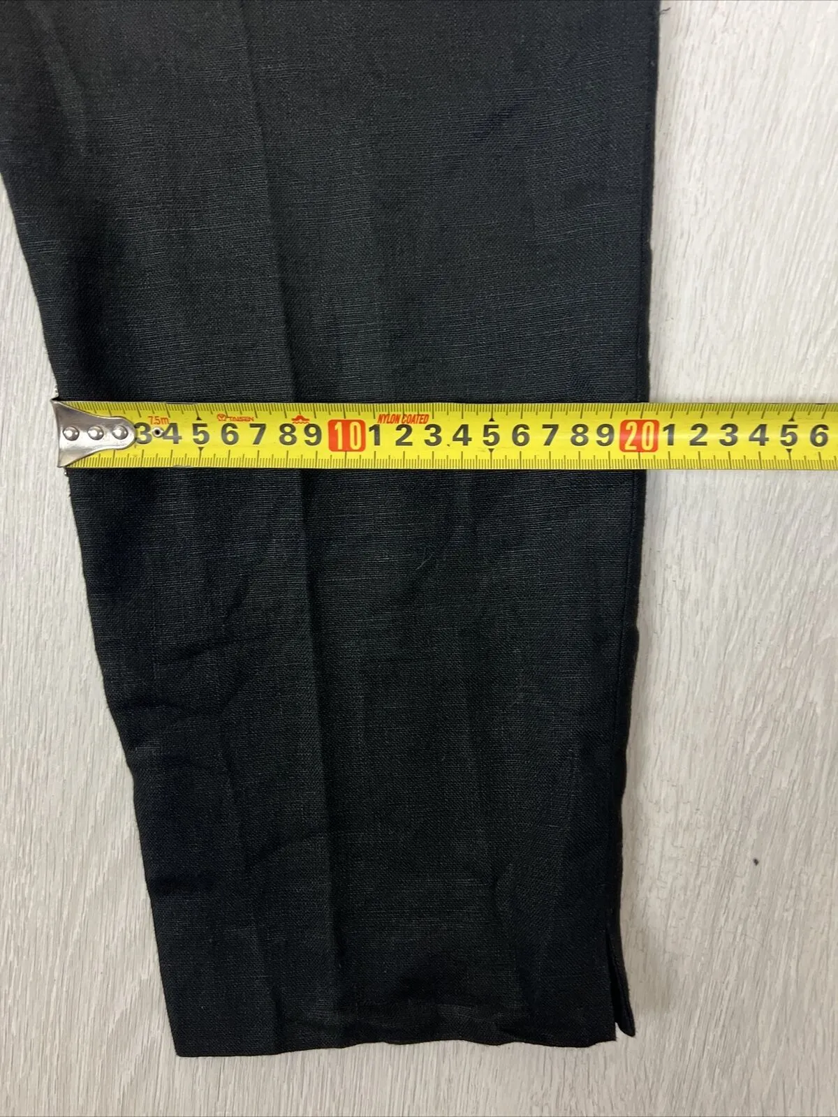 Rodney Clark Womens Black Linen Pants Size 12