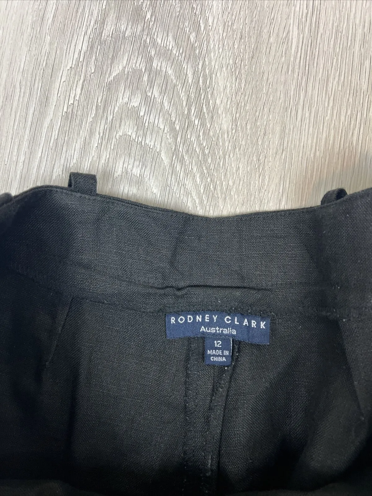 Rodney Clark Womens Black Linen Pants Size 12