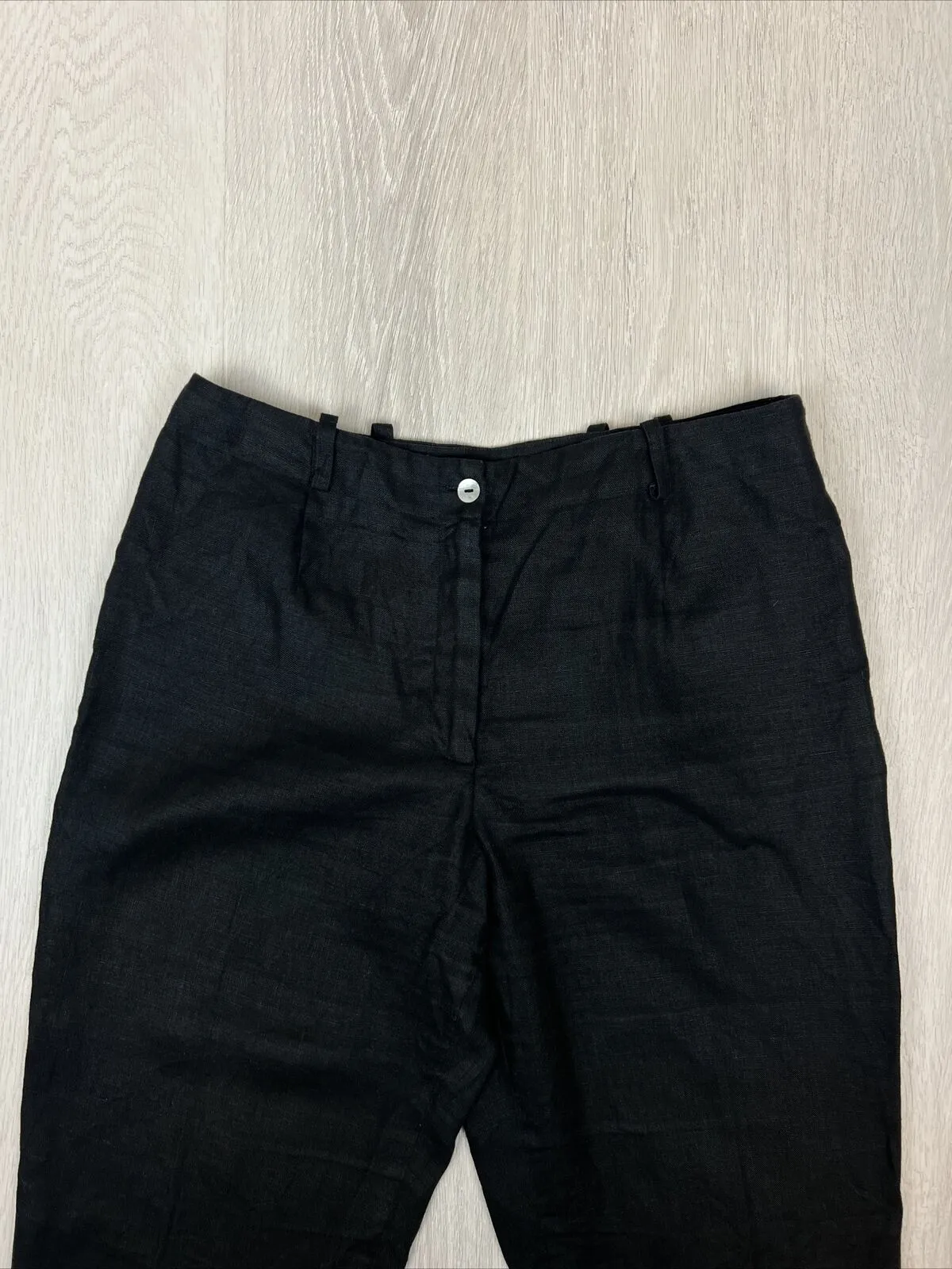 Rodney Clark Womens Black Linen Pants Size 12