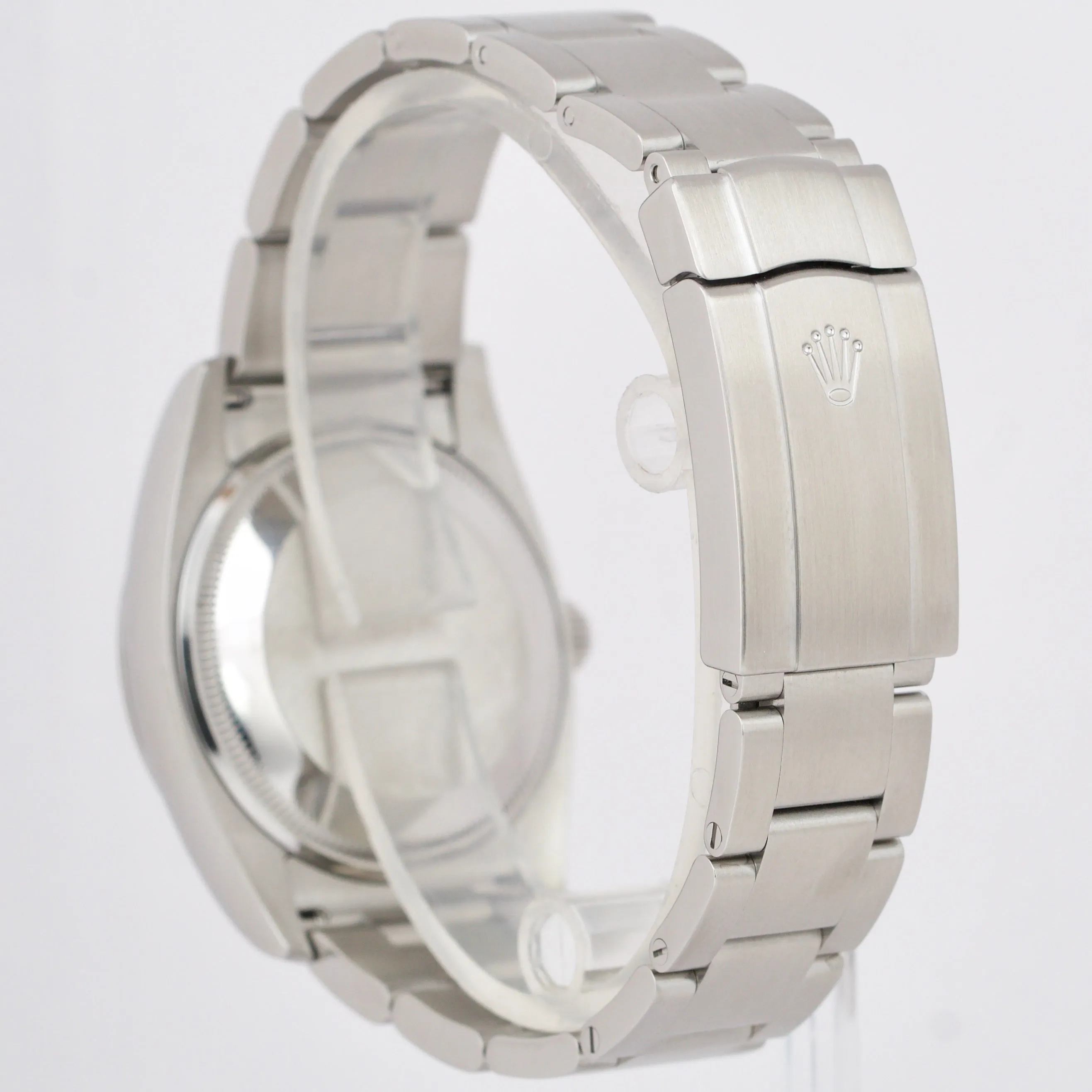 Rolex Air-King BLUE CONCENTRIC Stainless Steel 34mm Oyster Watch CARD 114200 B P