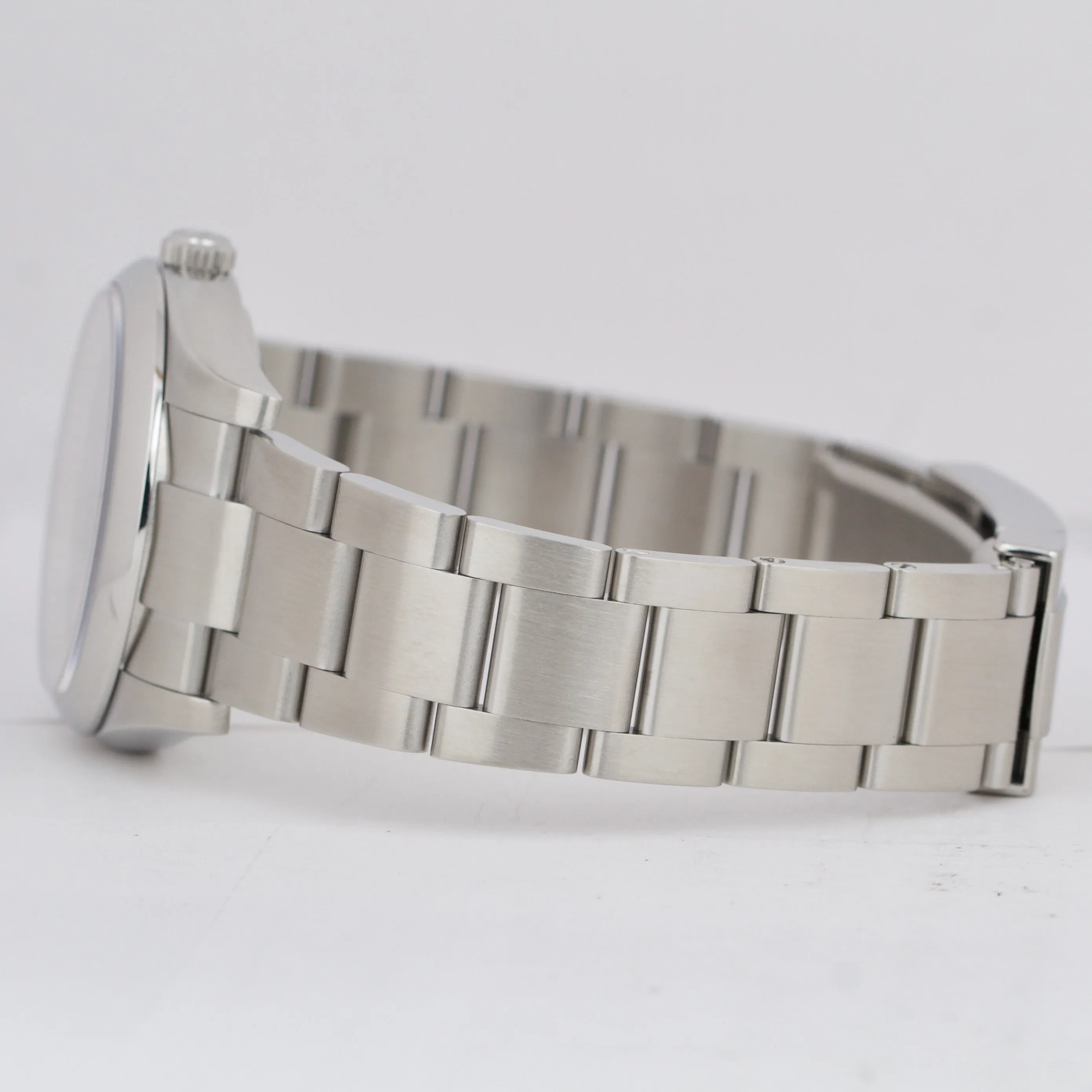Rolex Air-King BLUE CONCENTRIC Stainless Steel 34mm Oyster Watch CARD 114200 B P