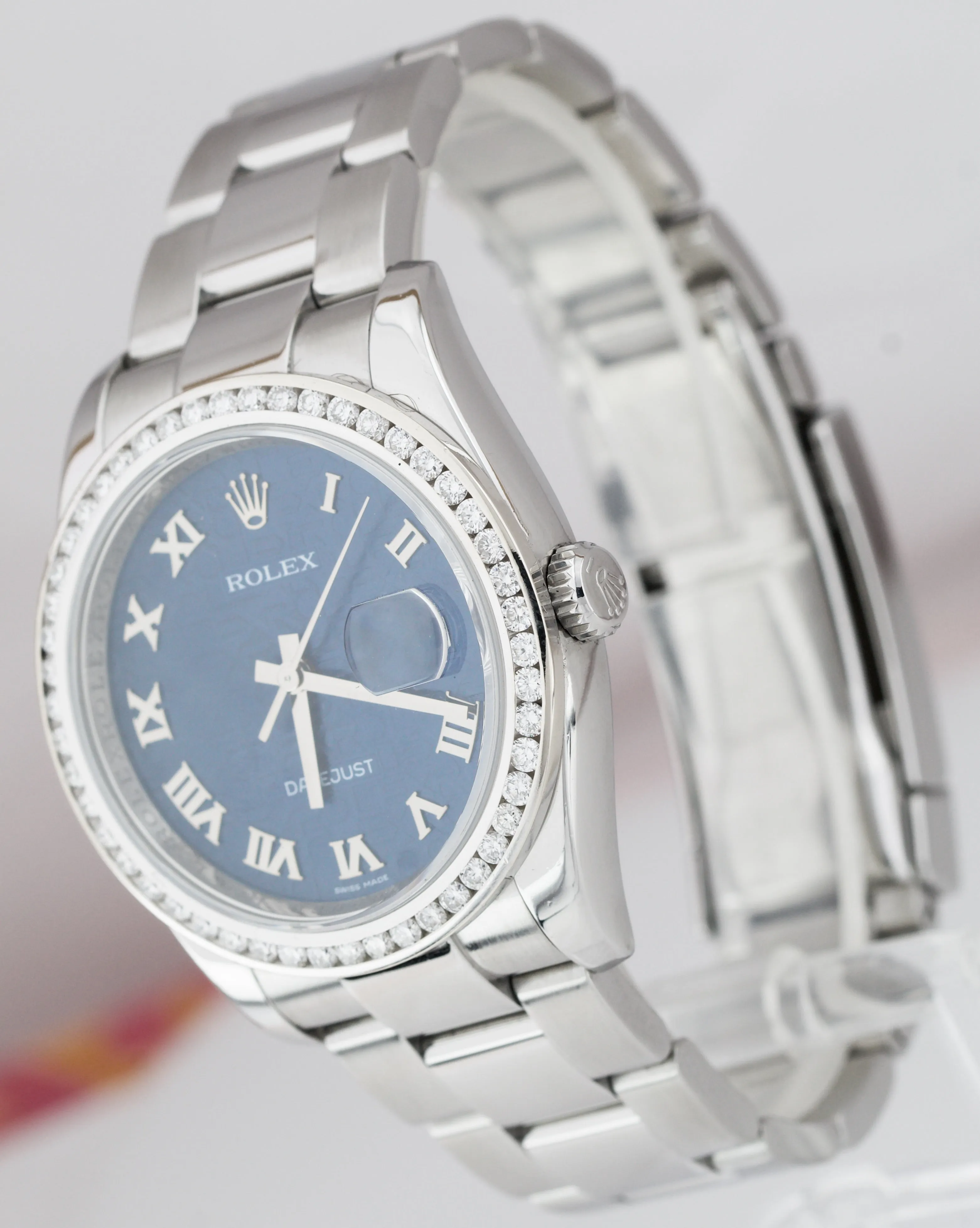 Rolex DateJust 116200 Blue Jubilee Dial DIAMOND BEZEL 36mm Oyster Watch 116234