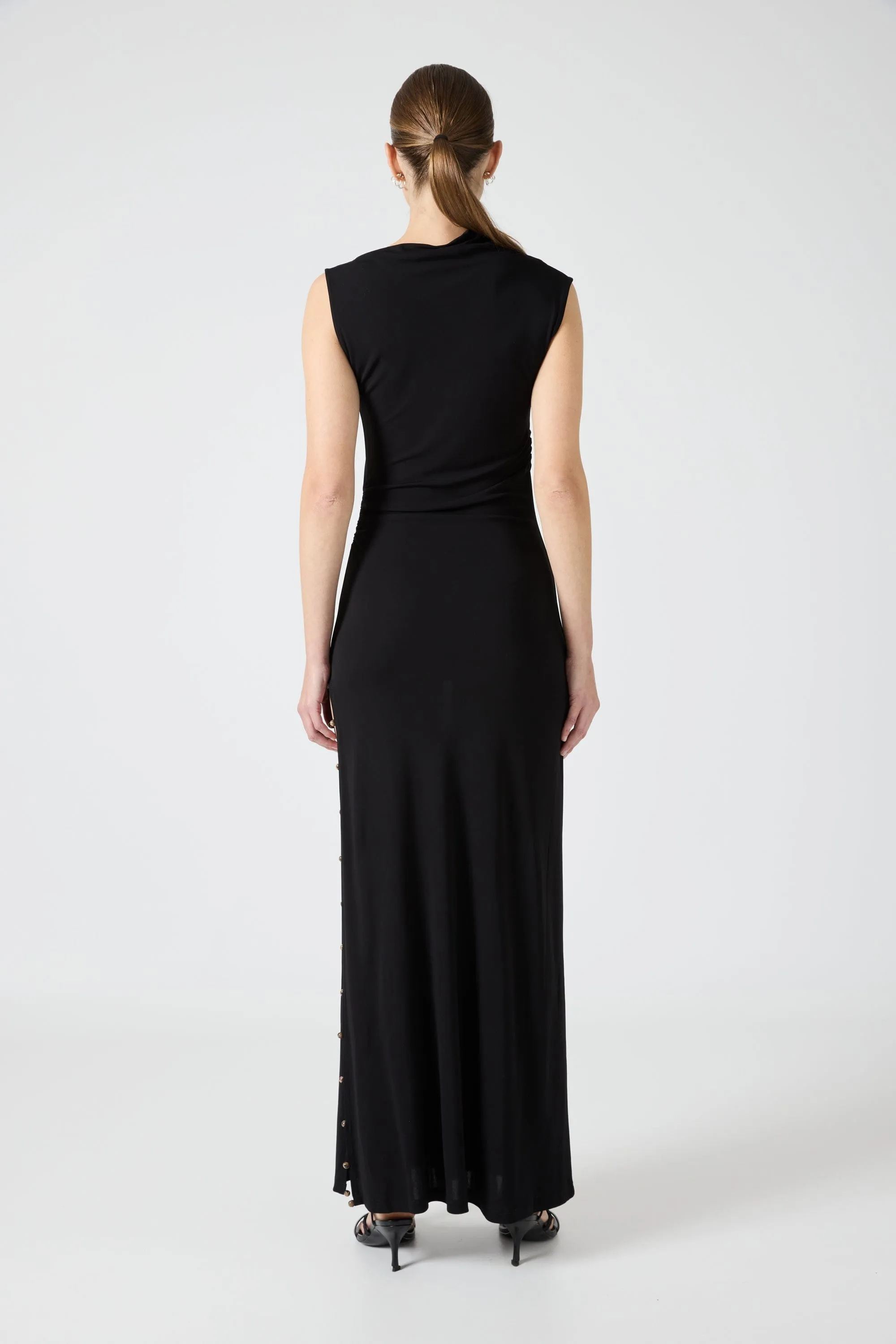 ROLLING STONE MAXI DRESS | BLACK