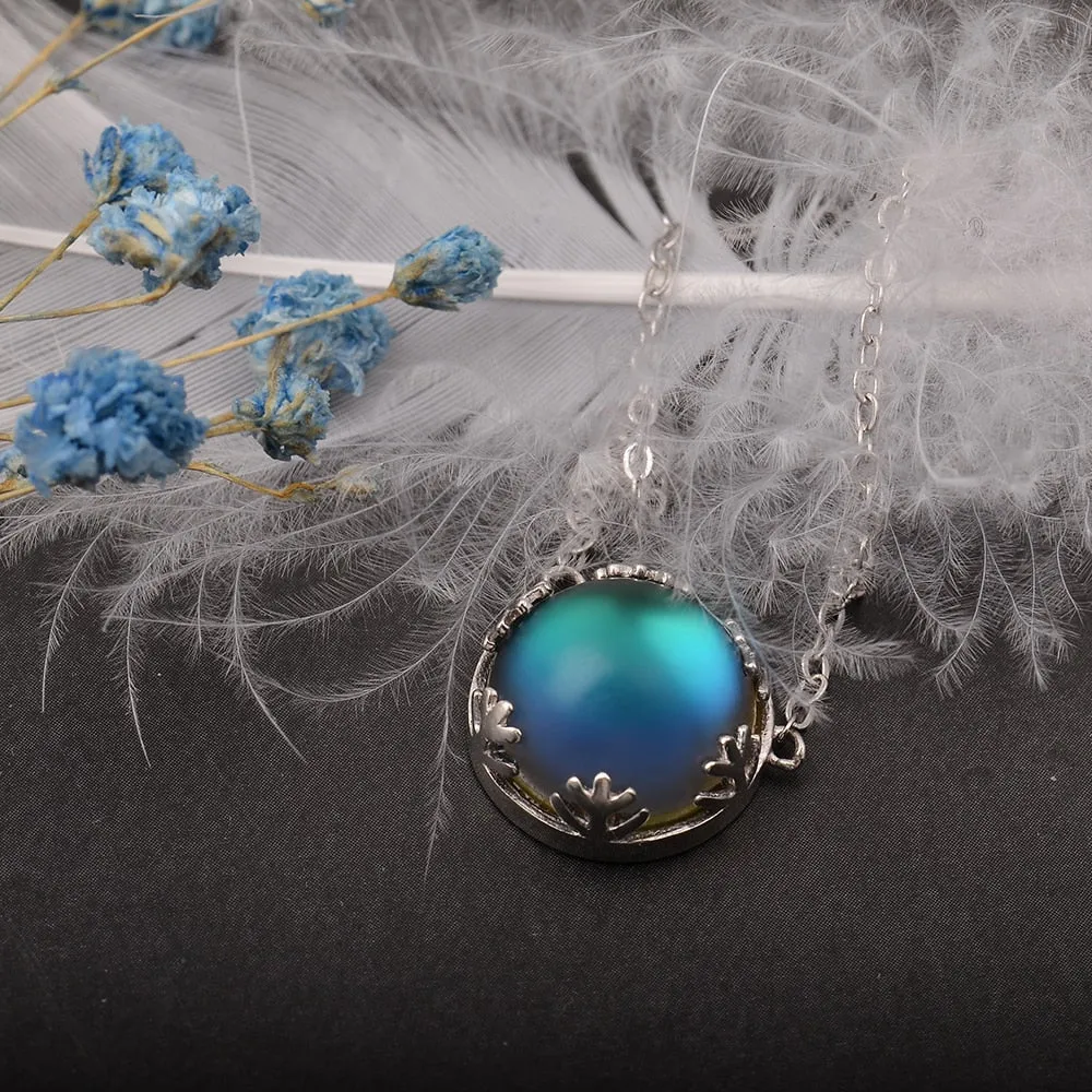 Romatic Moon light Zircon Pedant Necklace Women S925 Sterling Silver Jewelry