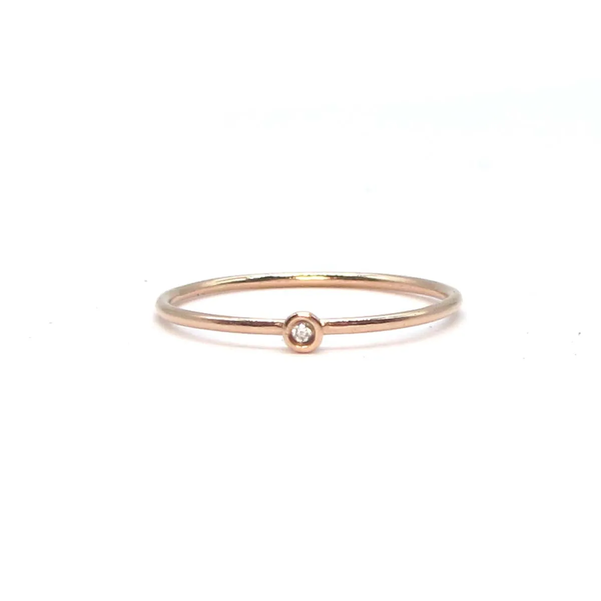 Rose Gold & Diamond Stacking Ring