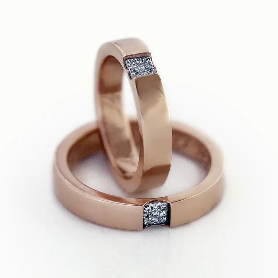 Rose gold Diamond ring set