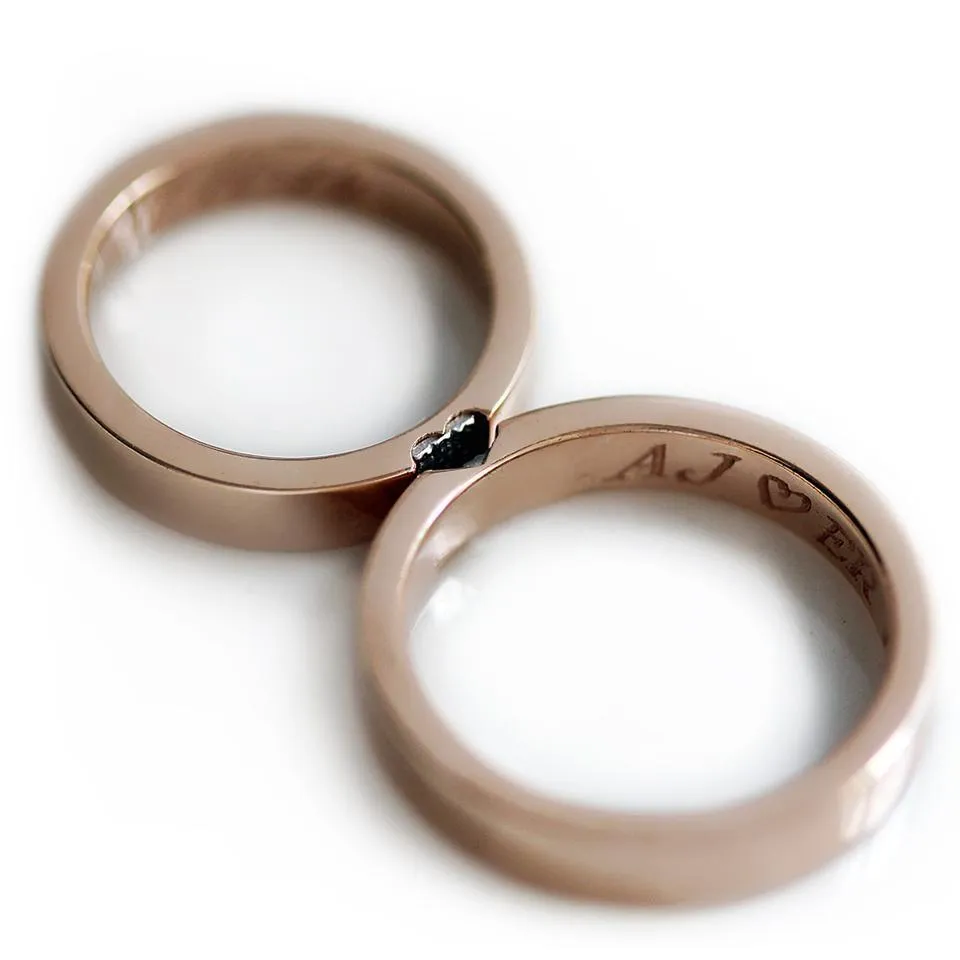 Rose gold Diamond ring set