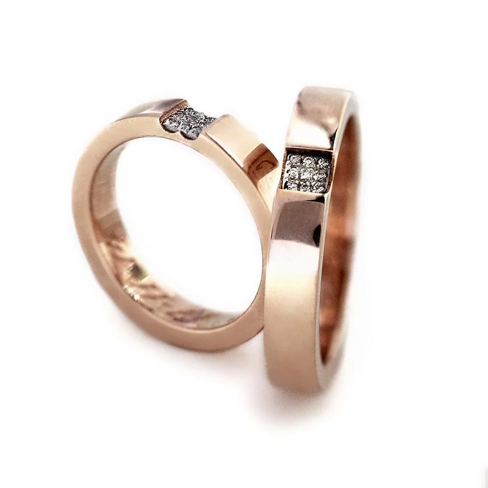 Rose gold Diamond ring set