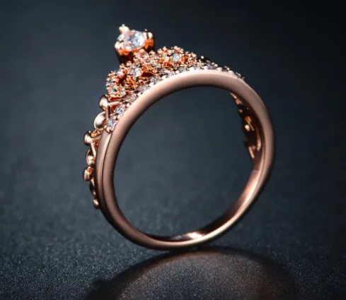Rose Gold Exquisite Crown Ring