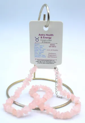 Rose Quartz Chip Necklaces