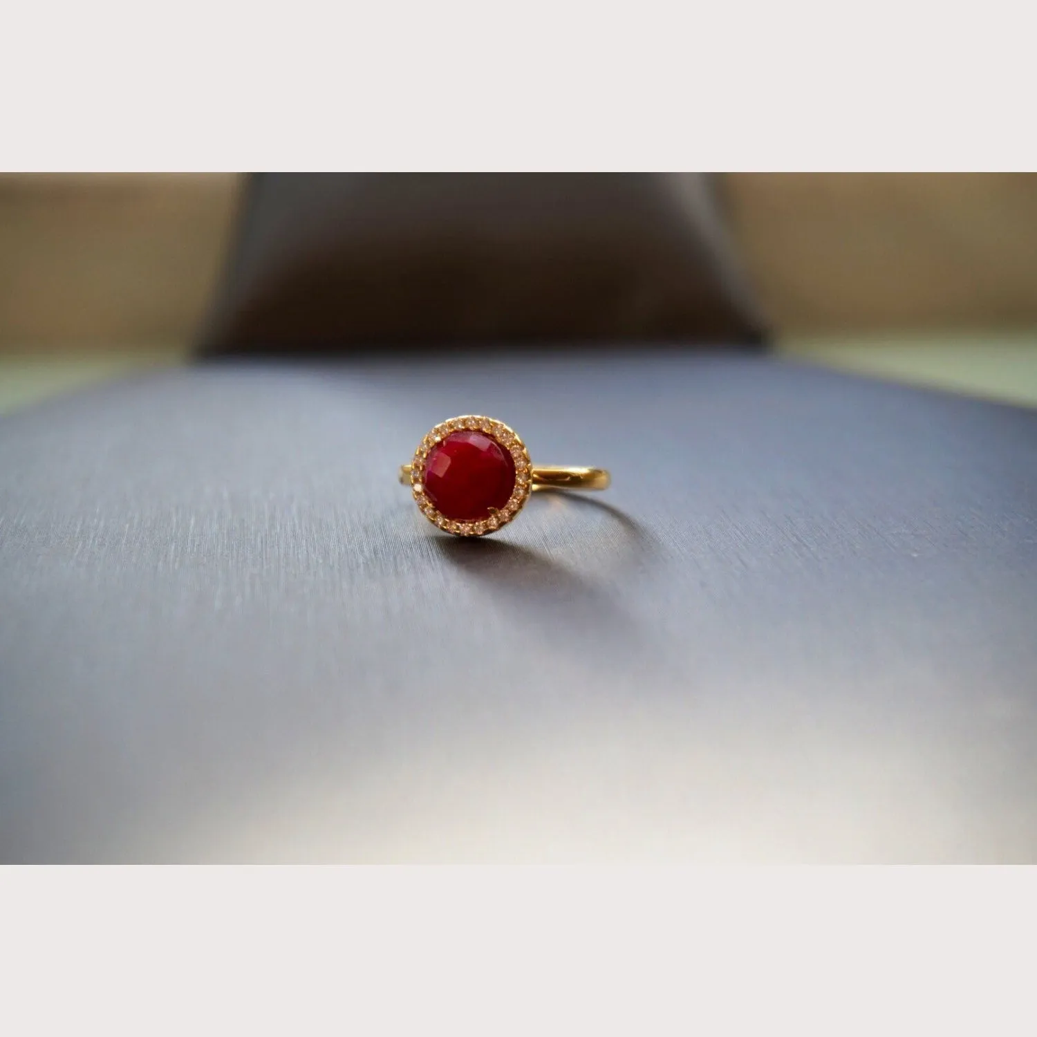 Ruby Red Gemstone Ring-Sale