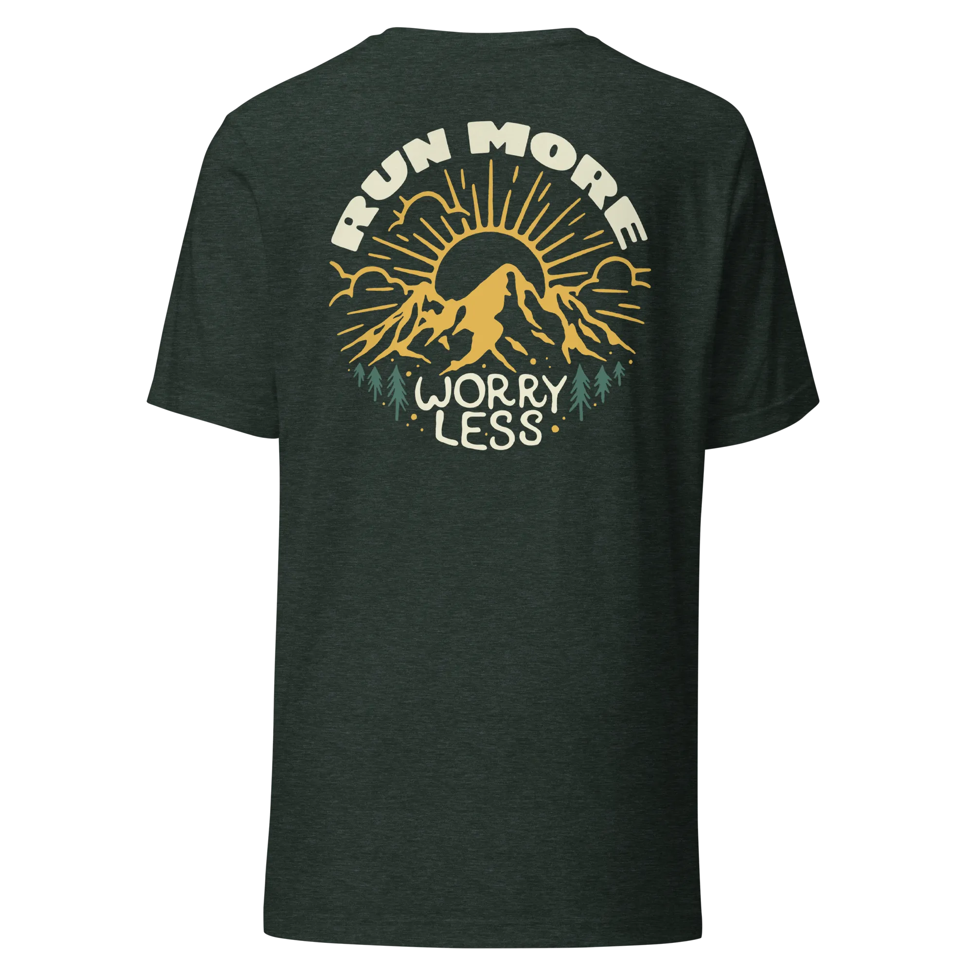Run More Worry Less Graphic Women's T-Shirt