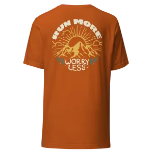 Run More Worry Less Graphic Women's T-Shirt