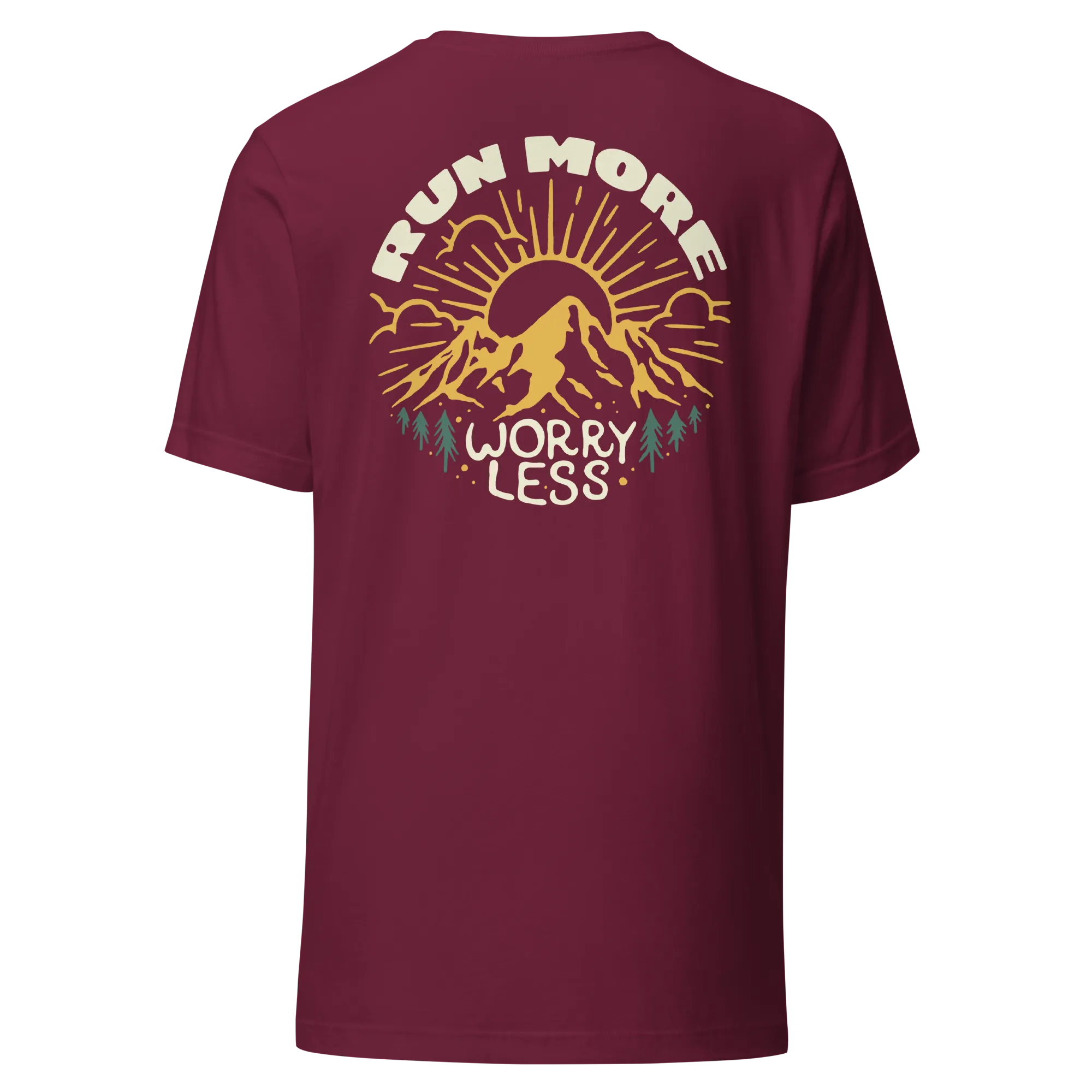 Run More Worry Less Graphic Women's T-Shirt