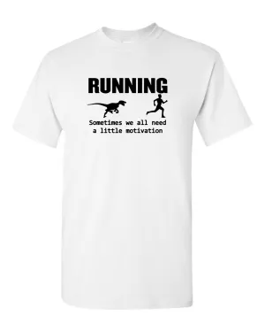 Running T-shirt Motivation Raptor Chase T Shirt Dinosaur Tee