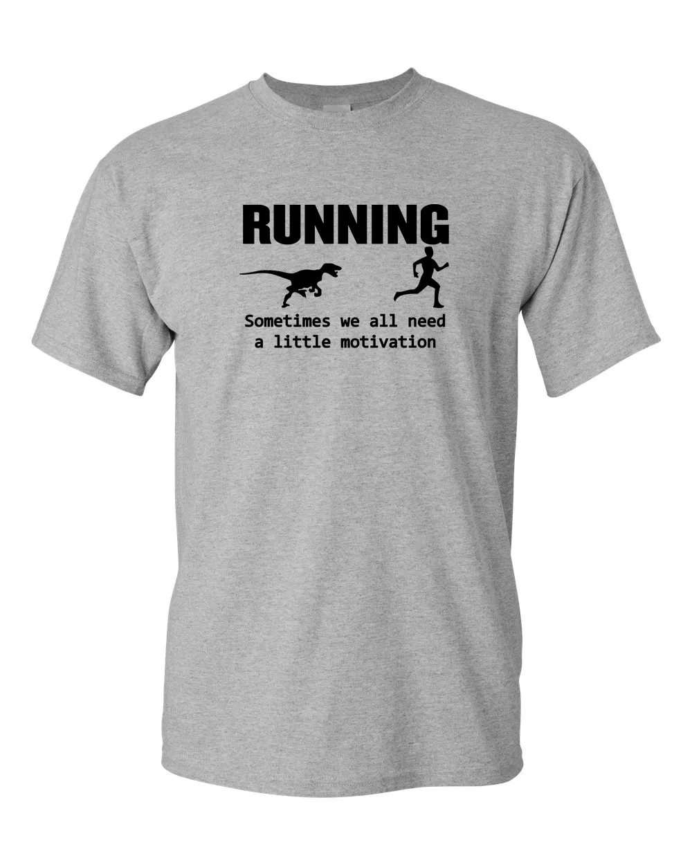 Running T-shirt Motivation Raptor Chase T Shirt Dinosaur Tee
