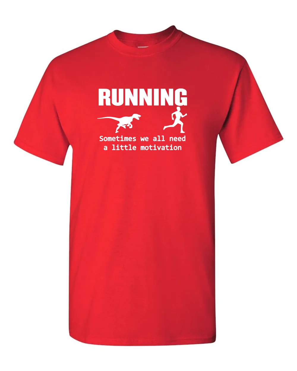 Running T-shirt Motivation Raptor Chase T Shirt Dinosaur Tee