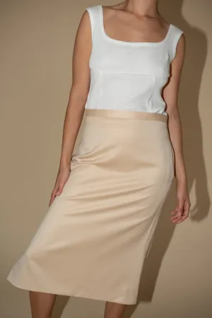 Ryan Roche Pencil Skirt in Champagne