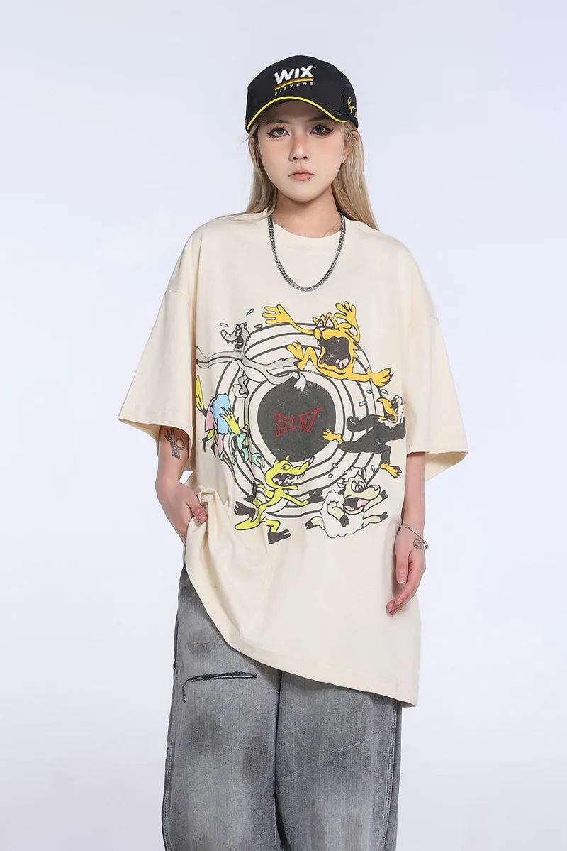 SAINT MICHAEL "KEEP FASHINON" letter print T-Shirts