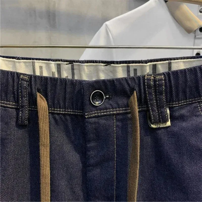 Schwarzmode Herren Cowboyhosen Schwarz für Arbeit und Freizeit