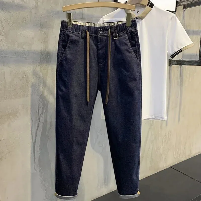 Schwarzmode Herren Cowboyhosen Schwarz für Arbeit und Freizeit