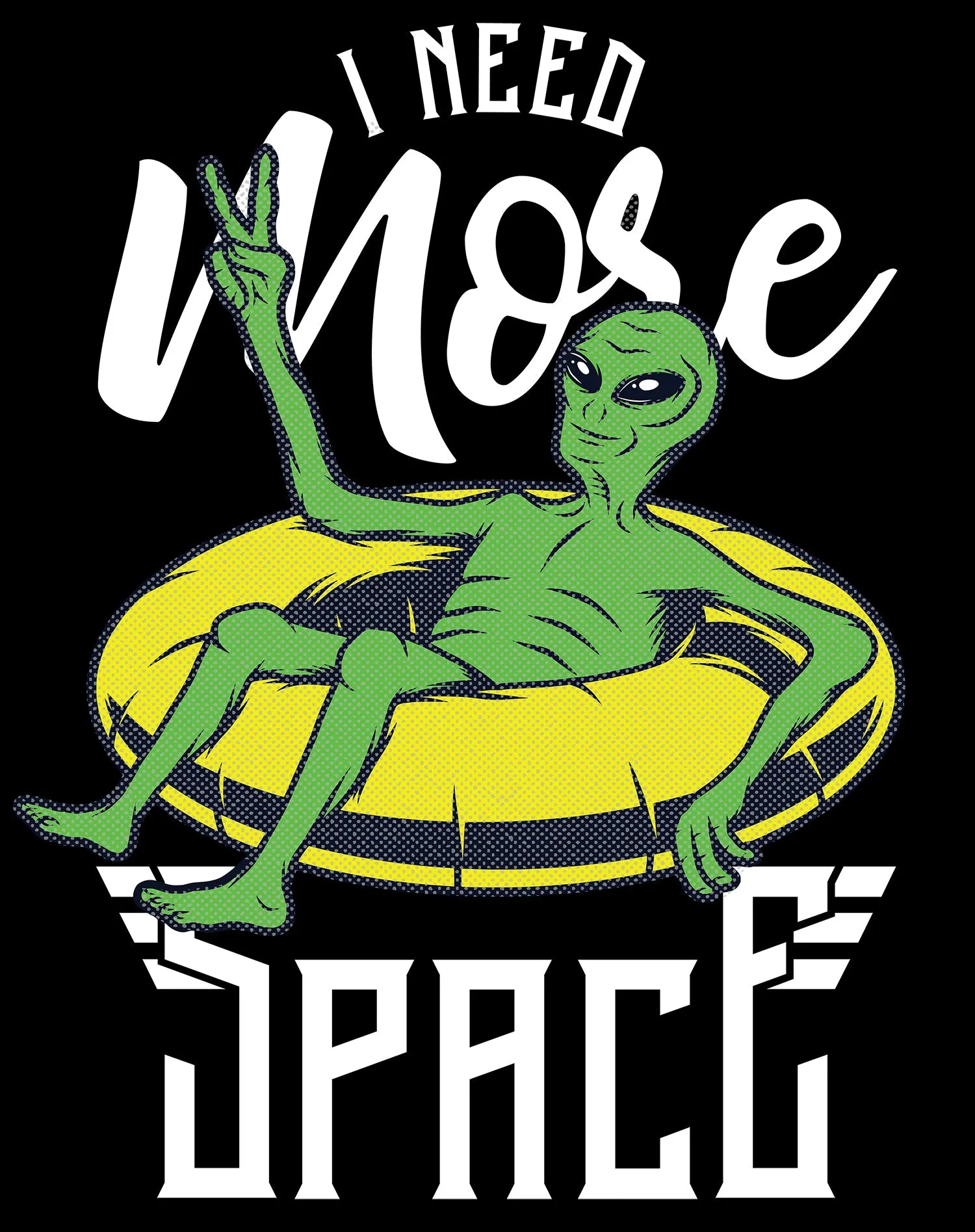 Science Space I Need More Alien X Parody Nerd Geek Chic Lol Official Women's T-shirt