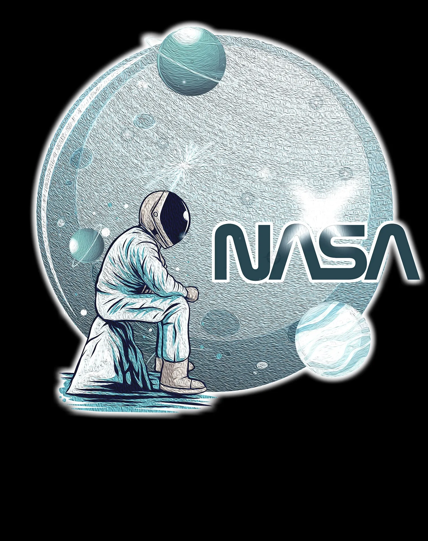 Science Space NASA Astronaut Moon Rock Star Nerd Geek Chic Official Women's T-shirt