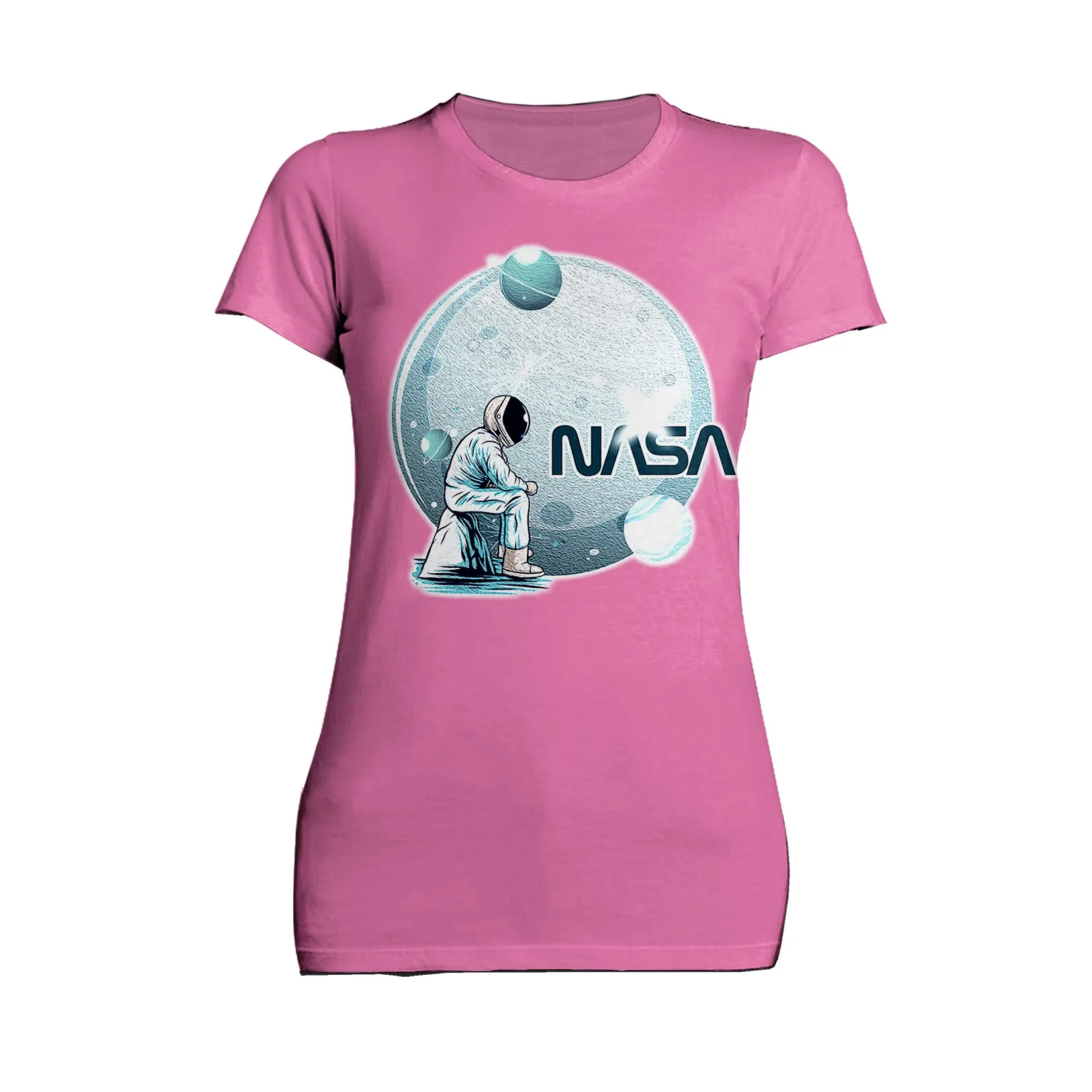 Science Space NASA Astronaut Moon Rock Star Nerd Geek Chic Official Women's T-shirt
