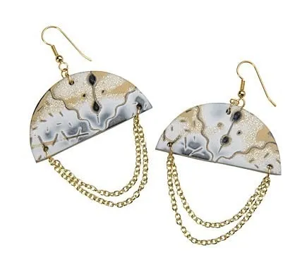 Sculpey Premo™  Mokume Gane Umbrella Earrings