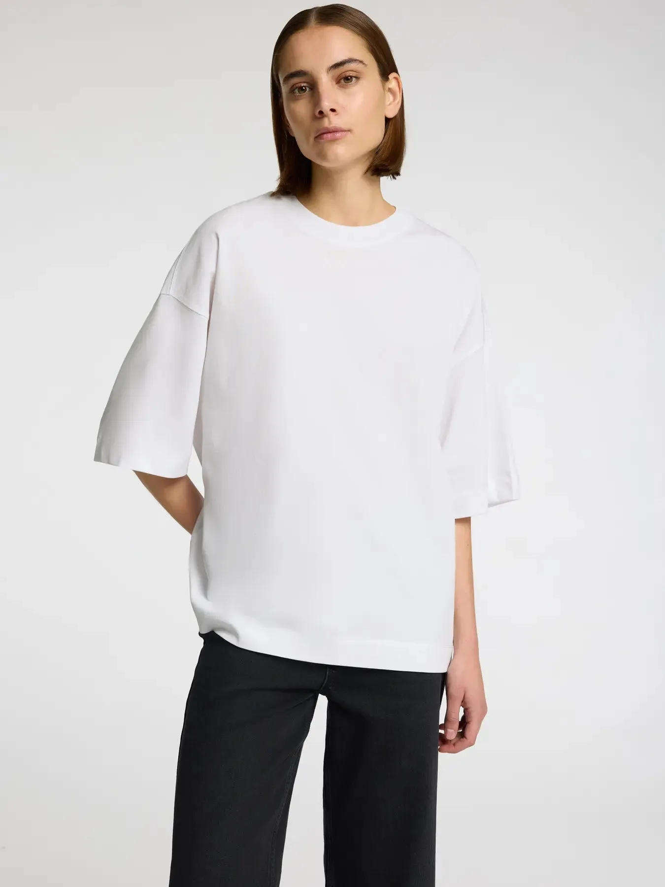 Selected Femme - T-shirt - Oversized Hvid - Colwoman