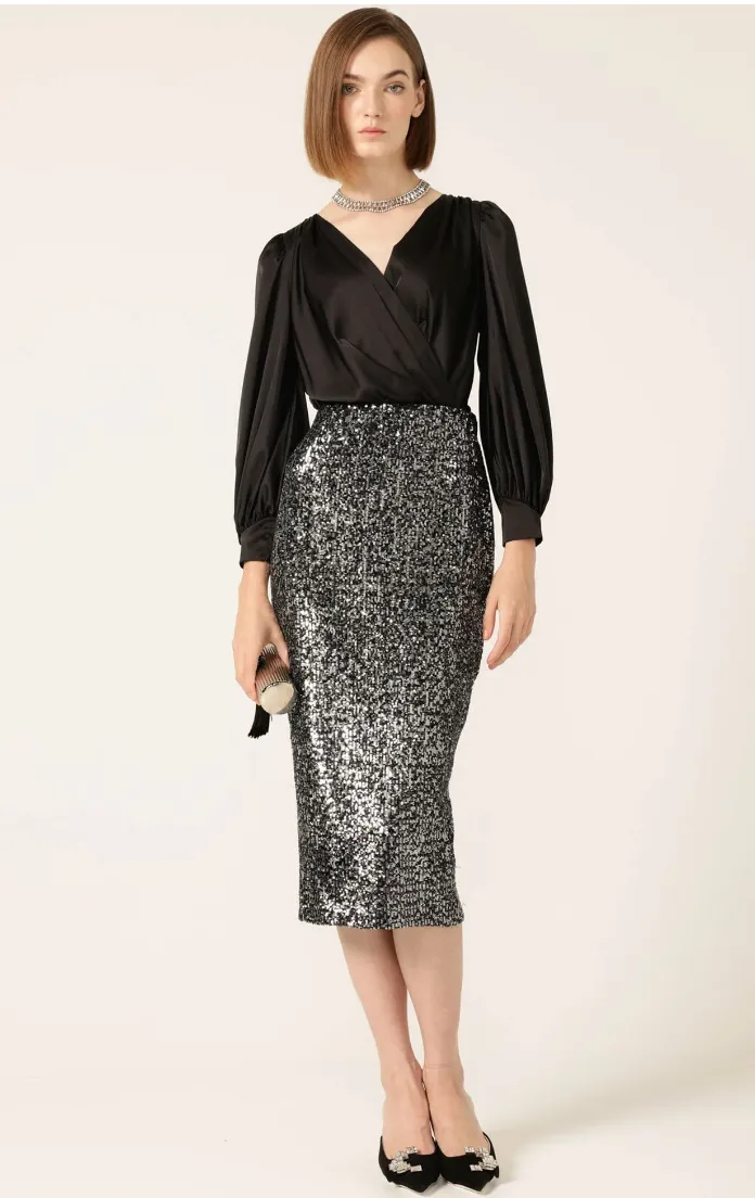 Sequin Pencil Skirt