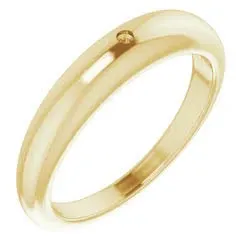 Set of Three (3) Custom Yellow Gold Plated Burnished Diamond Rings