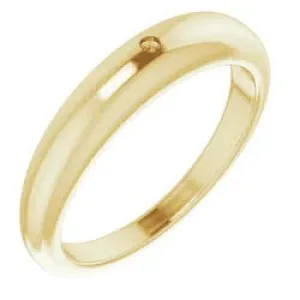 Set of Three (3) Custom Yellow Gold Plated Burnished Diamond Rings