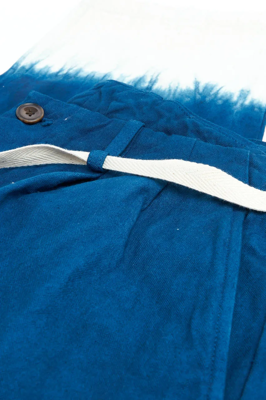 Seuvas Tapered Pants Canvas Natural Kyoto Indigo