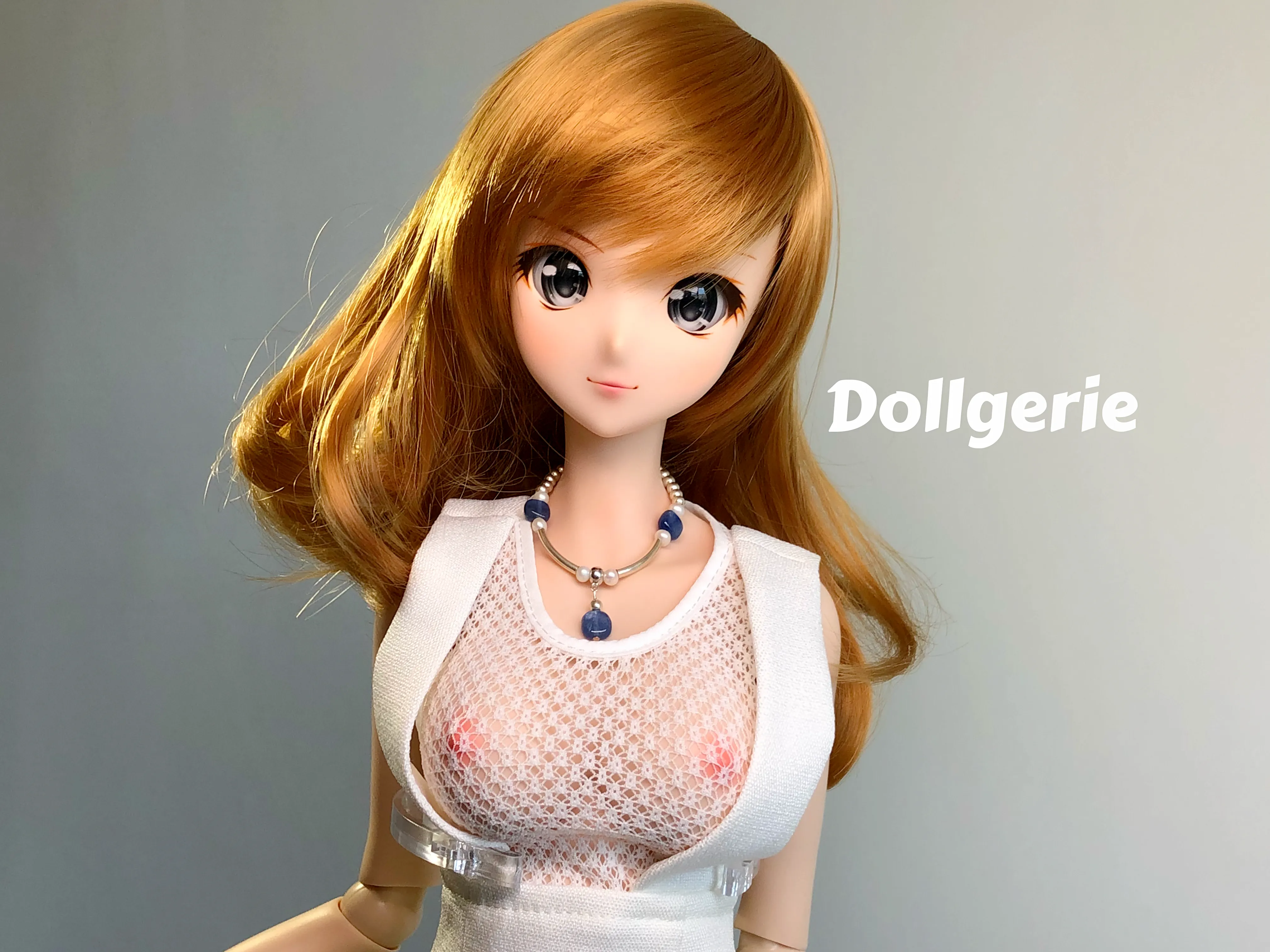 Sexy open chest white dress, designed for SmartDoll