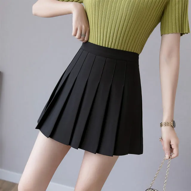 Sexy Women Pleated Skirt Summer High Waist Pink Mini Skirt Girls Dance Skirt