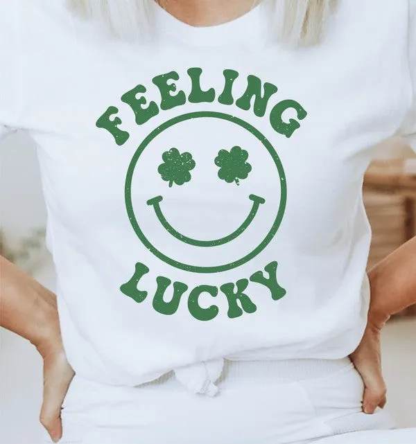 Shamrock Smile Feeling Lucky Graphic Tee