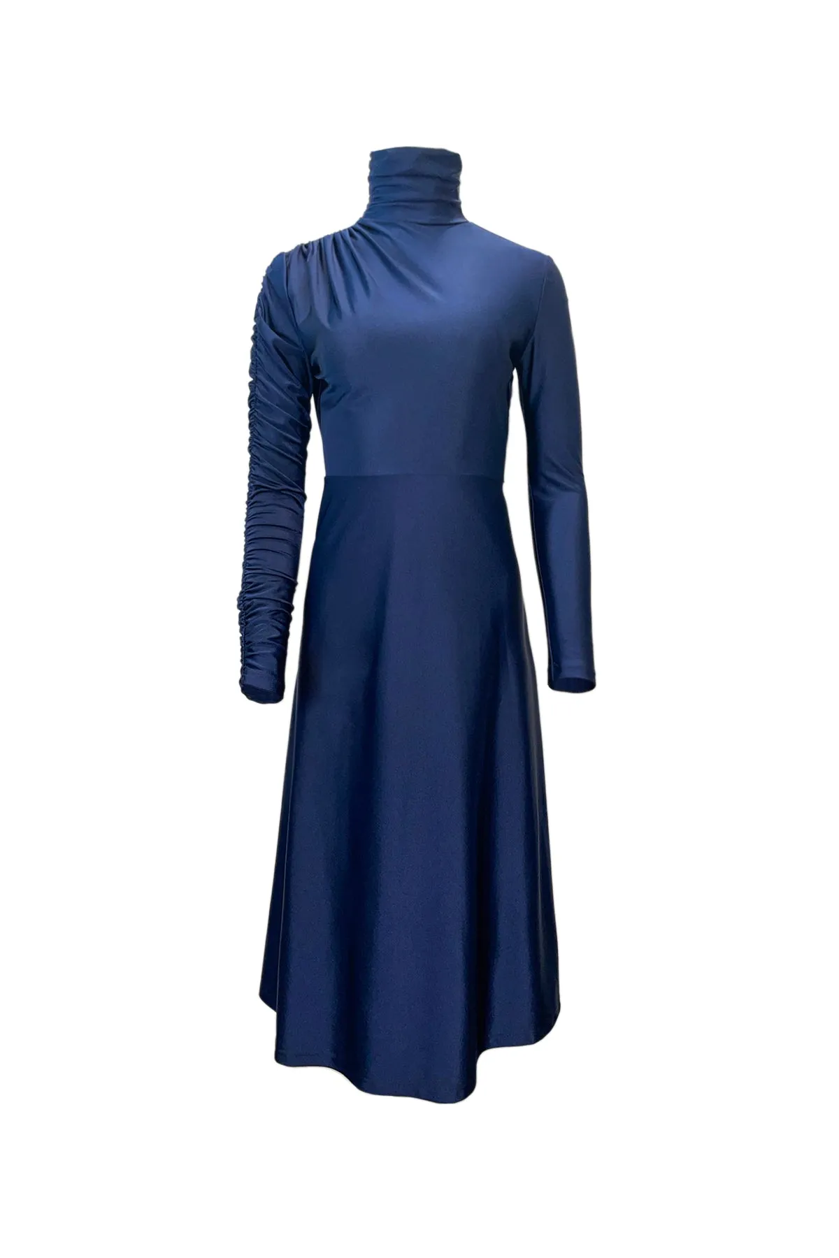Sharon Half Dramatic Dress - NAVY